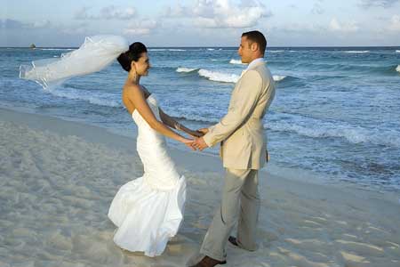 Caribbean beach wedding